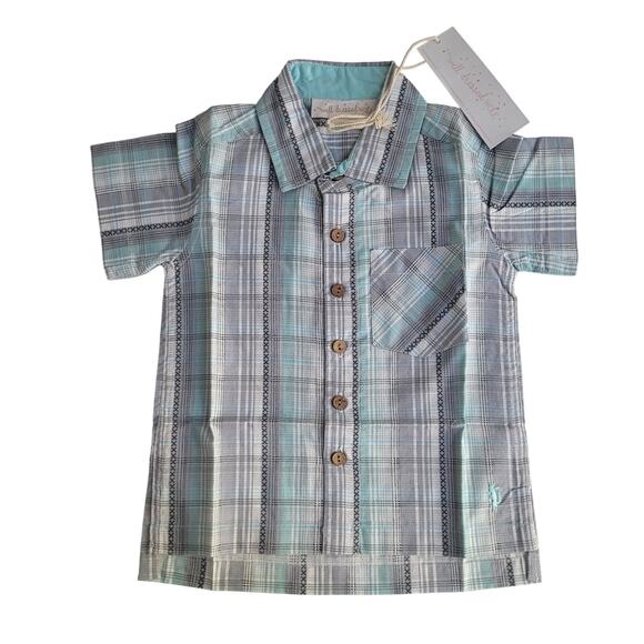Well Dressed Wolf Aqua Plaid Shirt